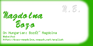 magdolna bozo business card